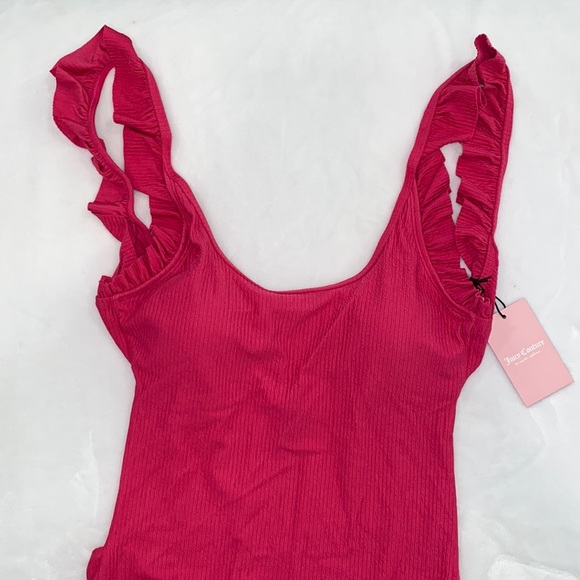 Juicy Couture Swimsuit W/ Ruffle Armhole Ribbed - Picture 6 of 9